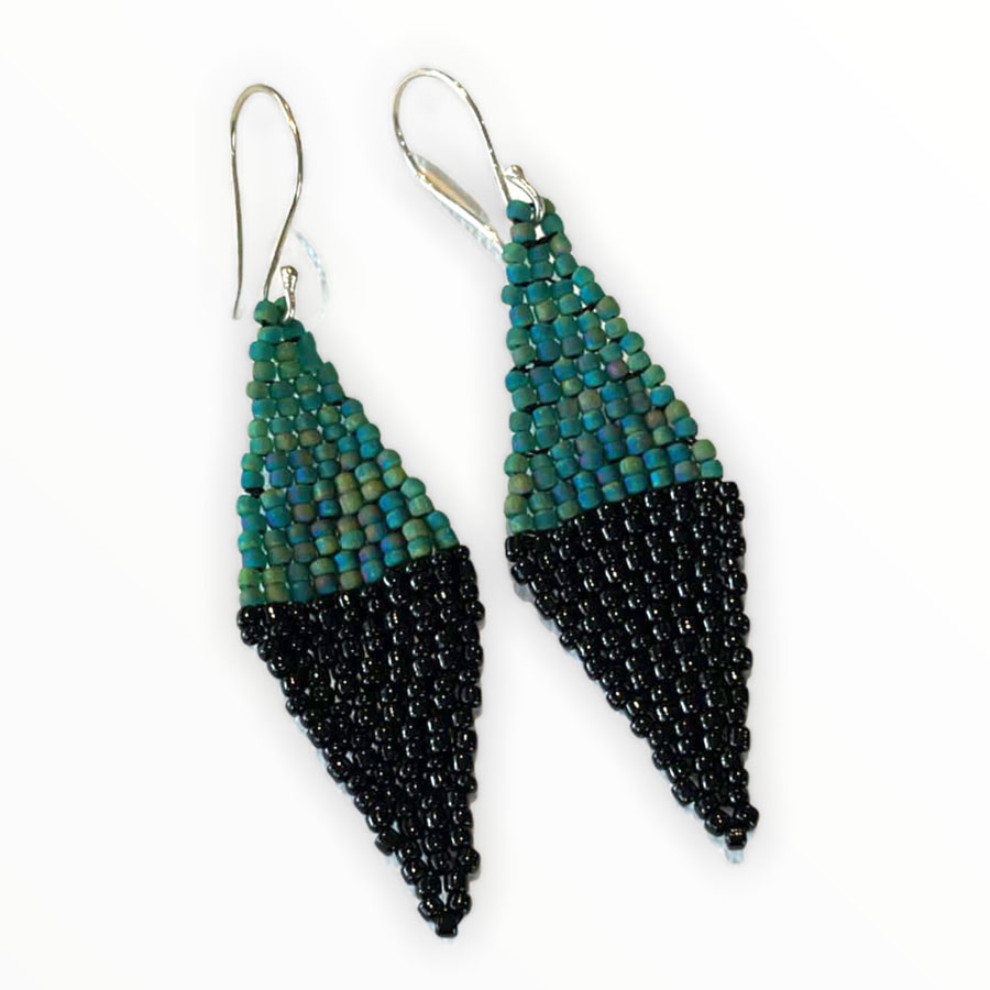 Green and deals black earrings